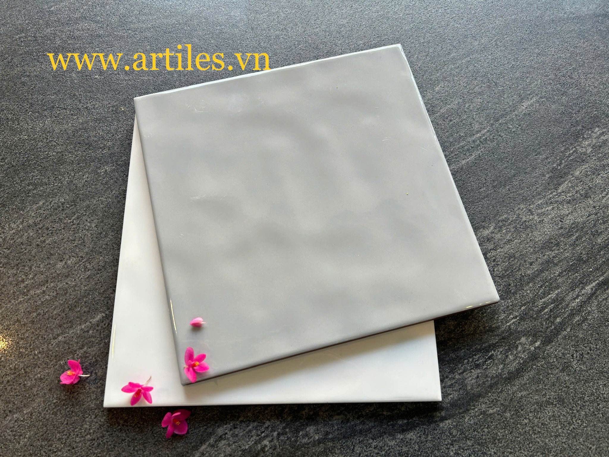 Gạch thẻ bóng lượn màu xám Art223