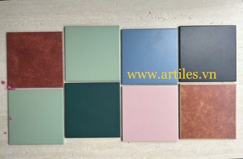  Gạch bông đơn sắc màu xanh dương 