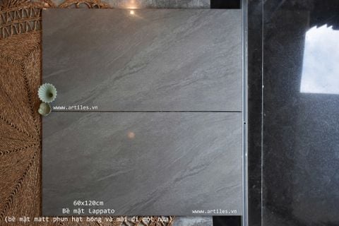  Gạch Niro Granite 60x120 Malaysia vân xám đậm 