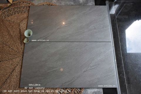  Gạch Niro Granite 60x120 Malaysia vân xám đậm 