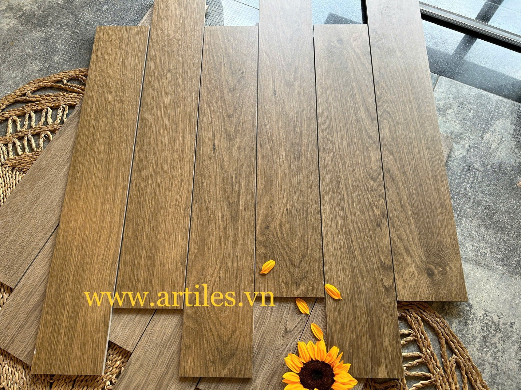 Gạch vân gỗ lát ngoài trời chống trơn Art-22