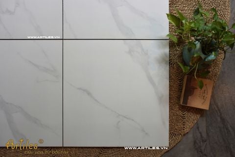  Gạch 60x60 trắng vân khói mờ ArtSM10 