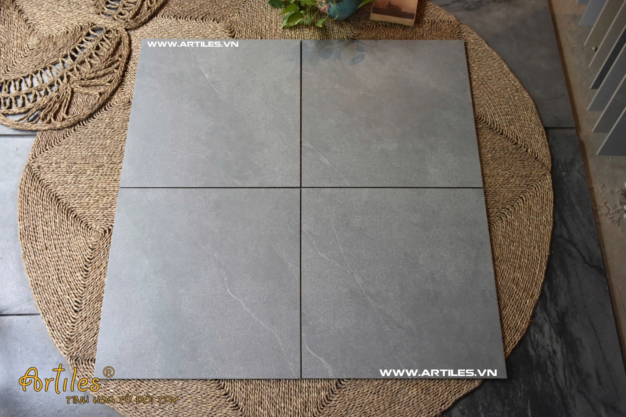 Gạch 60x60 màu xám mờ ArtSM09