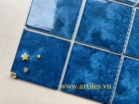  Gạch mosaic vân đá xanh 10x10cm ArtM1088 