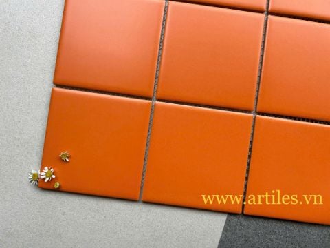  Gạch mosaic 100x100mm màu cam Art17M 