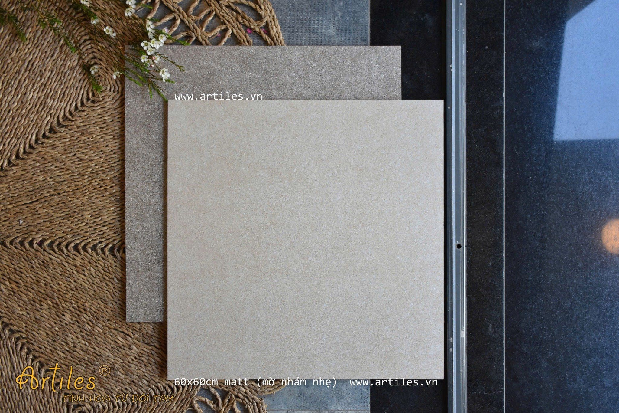 Gạch đá hạt nhỏ màu kem beige ArtZ5-03