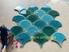Gạch mosaic vảy cá mix màu xanh