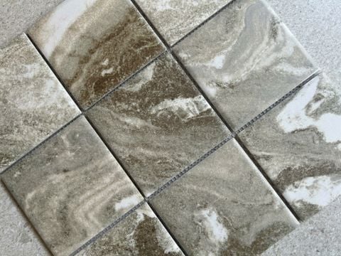 Gạch Mosaic 10x10 Men Mờ Vân Đá Xám ArtM09 