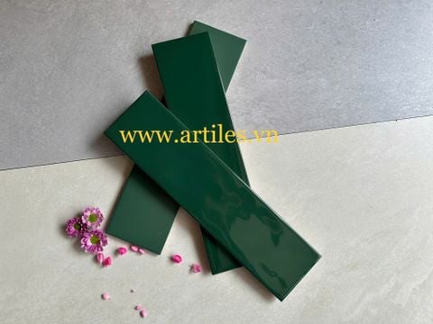  Gạch thẻ màu xanh lá 75x300mm 