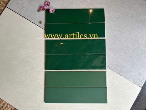  Gạch thẻ màu xanh lá 75x300mm 