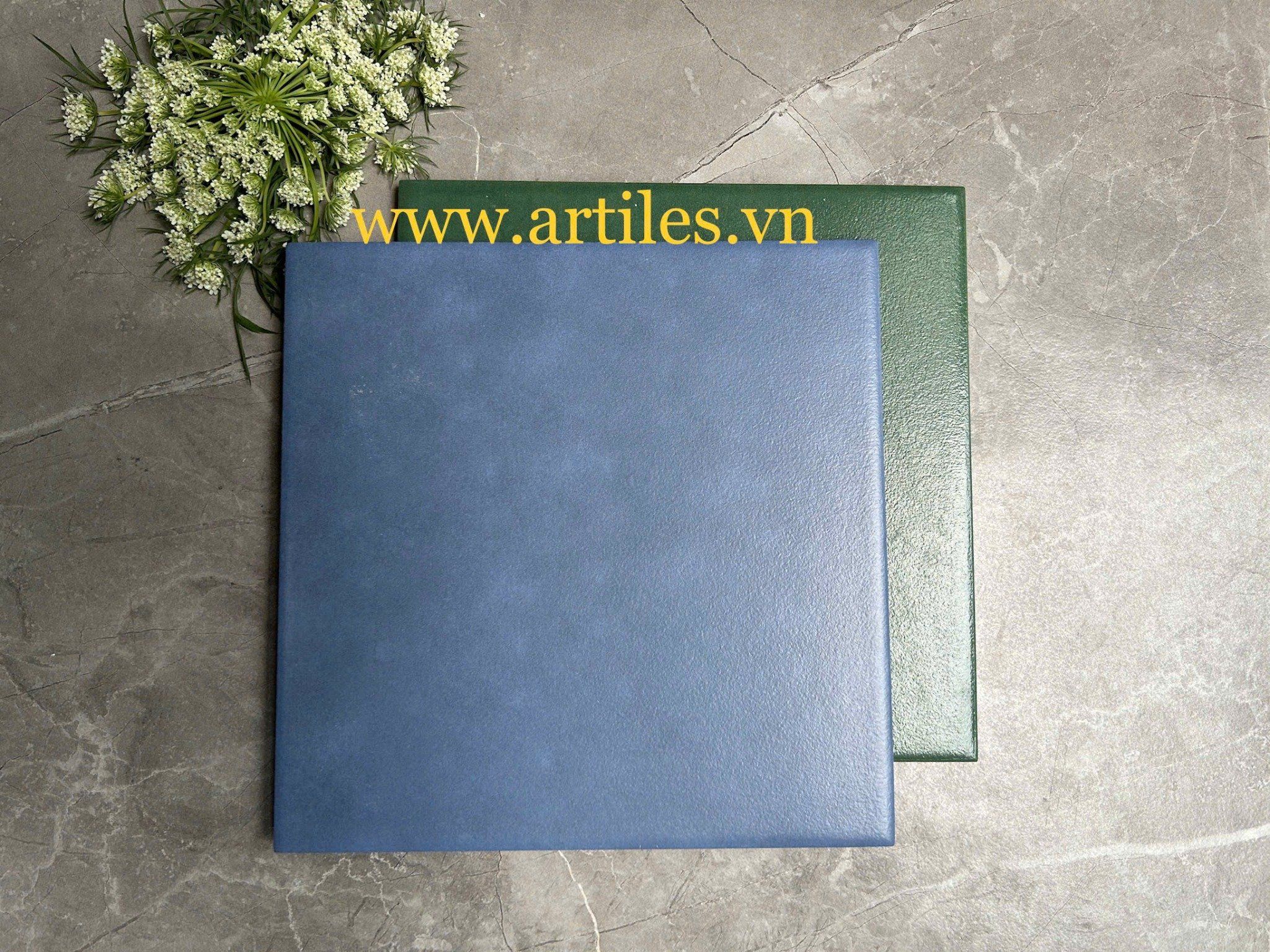 Gạch bông xanh đen