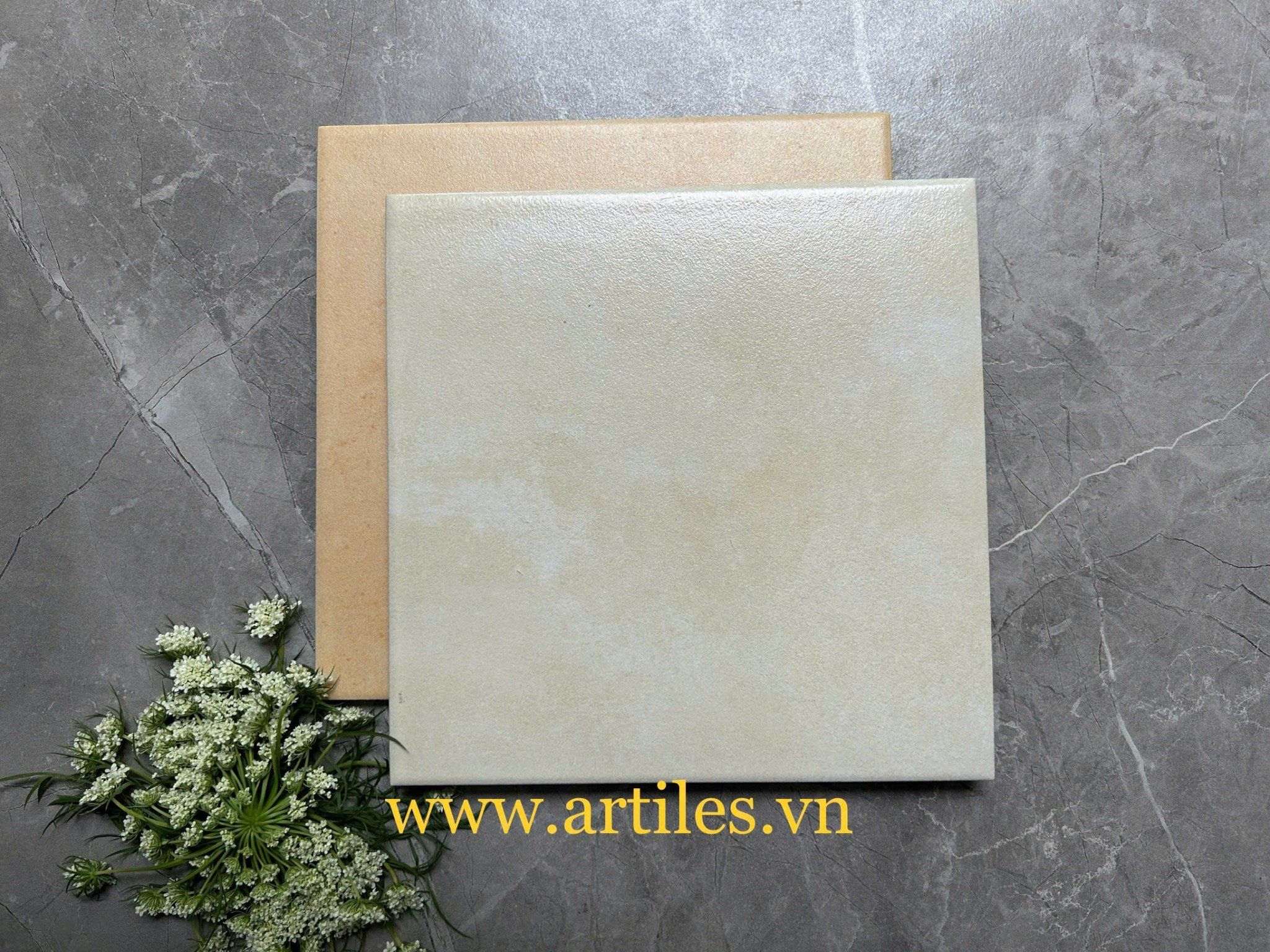 Gạch bông trắng mờ