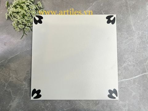  Gạch bông đen nhỏ nền trắng 