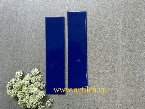  Gạch thẻ 60x240mm màu xanh dương đậm bóng 