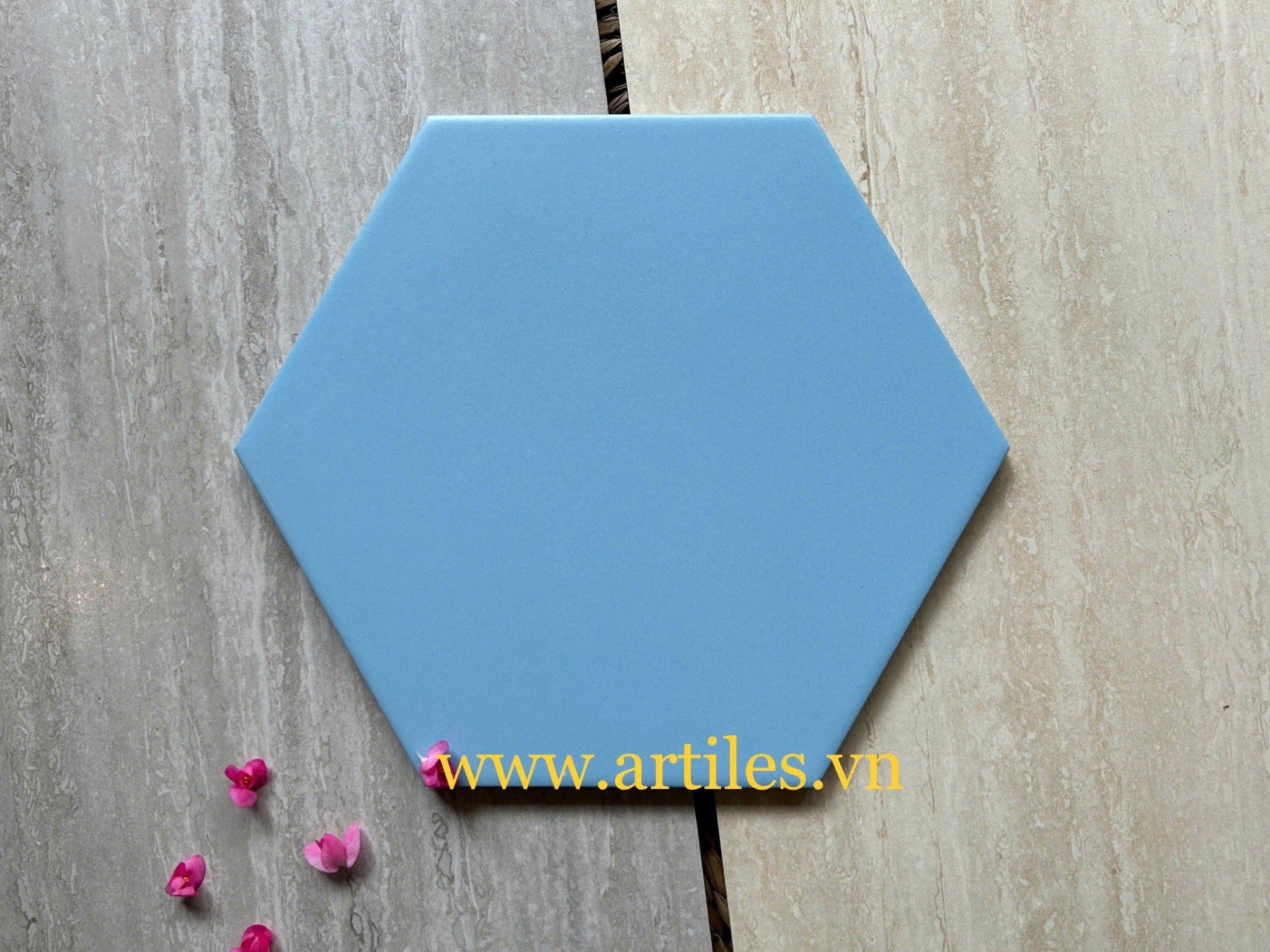Lục giác xanh biển