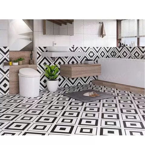  Gạch bông chữ X đen 