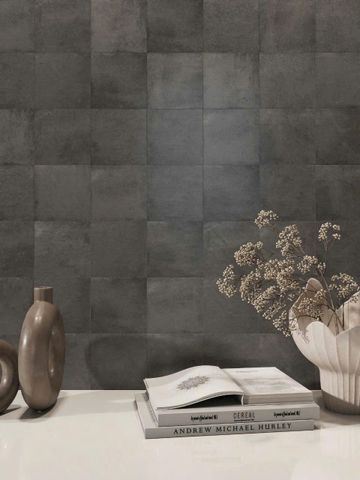  Gạch thẻ 150x150mm men mờ màu đen 08M 