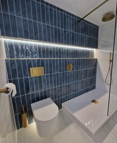  Gạch thẻ hiệu ứng bóng lượn màu xanh ArtP6 