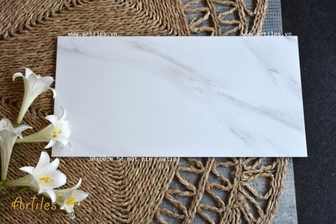  Gạch ốp tường trắng vân khói mờ mịn Art01B 