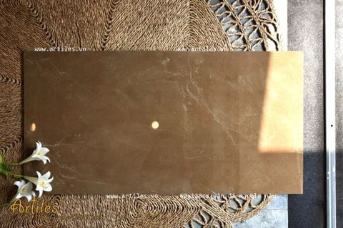  Gạch bóng kiếng xương màu vân marble nâu Art62031 