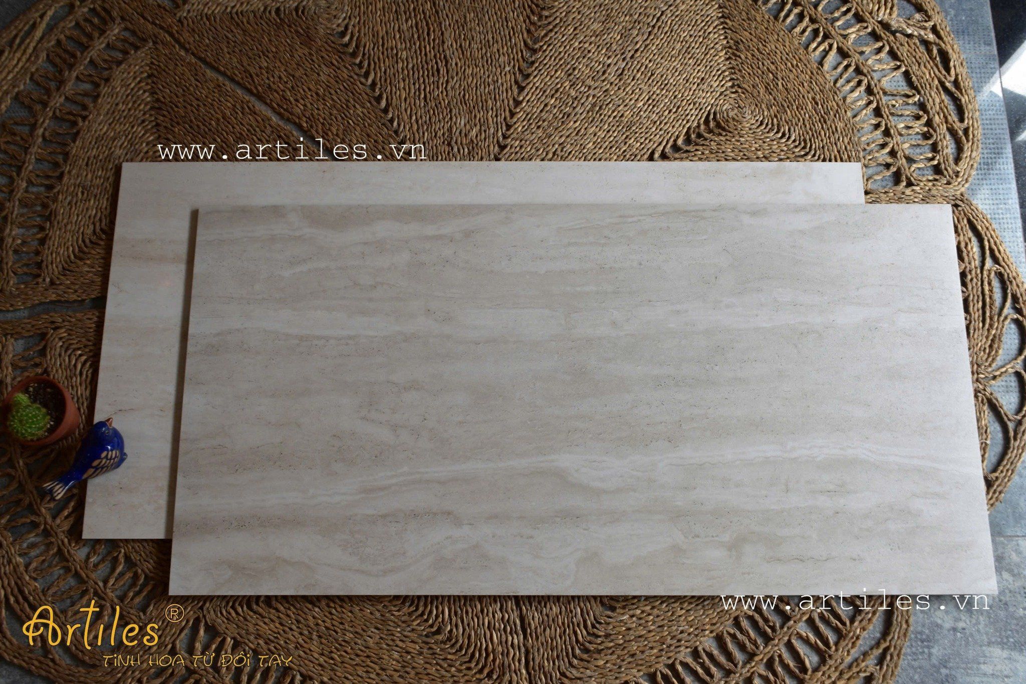 Gạch 60x120cm Travertine Beige