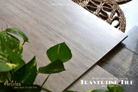  Gạch vân đá TRAVERTINE TILE GREY 60x120cm 