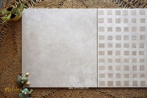  Gạch vân ximang màu kem nâu Art601 