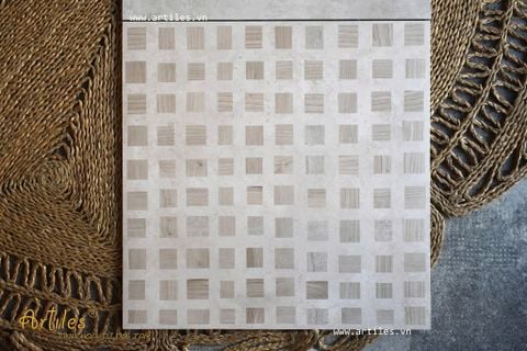  Gạch giả đá màu kem nâu nhạt Art01S 