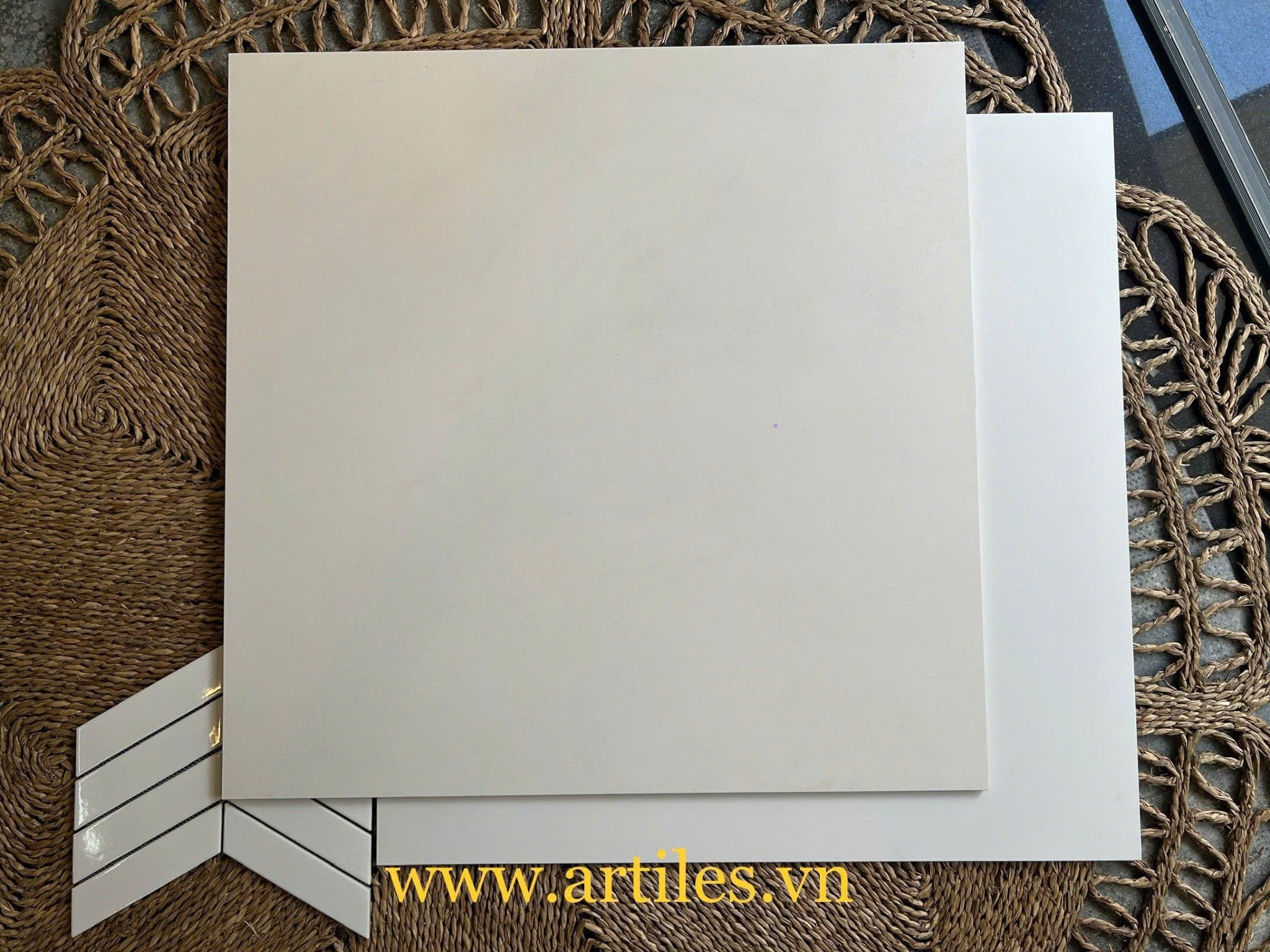 Gạch lát nền Satin Matt (Mờ mịn) kem trơn ArtH05