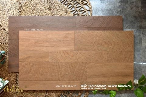  Gạch lát nền giả gỗ ghép 60x120cm Art02 