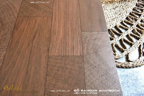  Gạch lát nền giả gỗ ghép 60x120cm Art03 