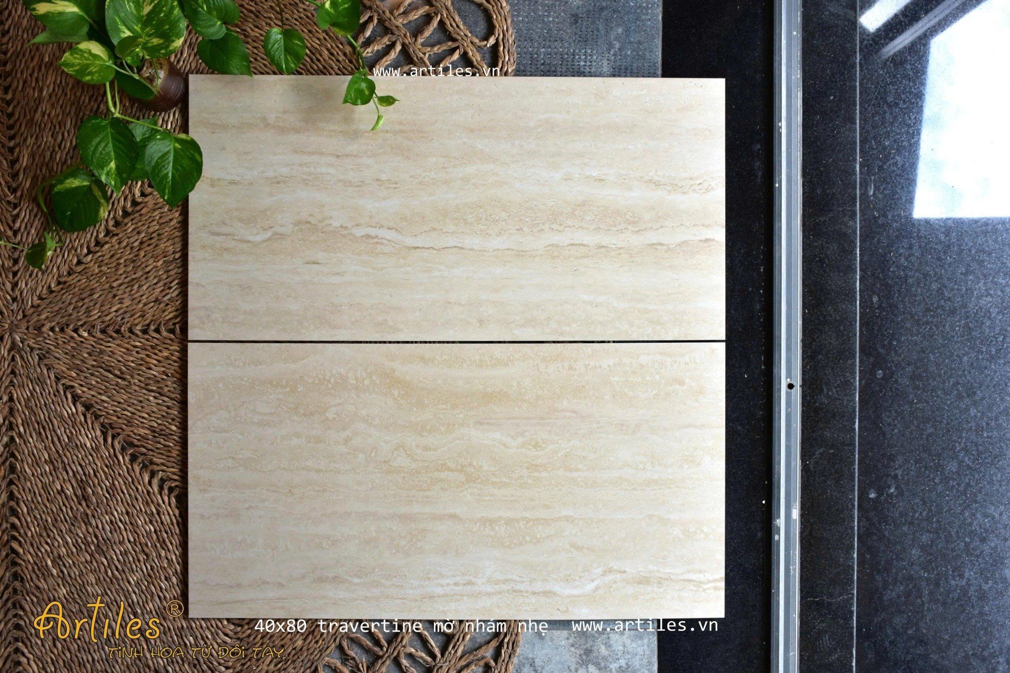 Gạch vân đá Travertine 40x80cm