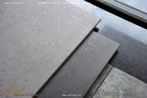  Gạch vân đá sa thạch 30x60cm mờ xám 