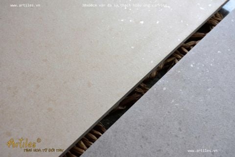  Gạch vân đá sa thạch 30x60cm mờ màu kem beige 