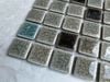 Gạch Mosaic Gốm Rạn 2 Lớp Màu Mix Màu Xám Xanh