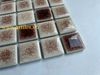 Gạch mosaic gốm men rạn màu vàng nâu Art2586