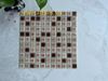 Gạch mosaic gốm men rạn màu vàng nâu Art2586
