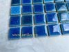 Gạch mosaic gốm men rạn màu xanh Art2538
