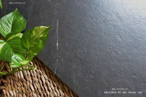  Gạch 60x120cm mờ nền đen tia chớp trắng 