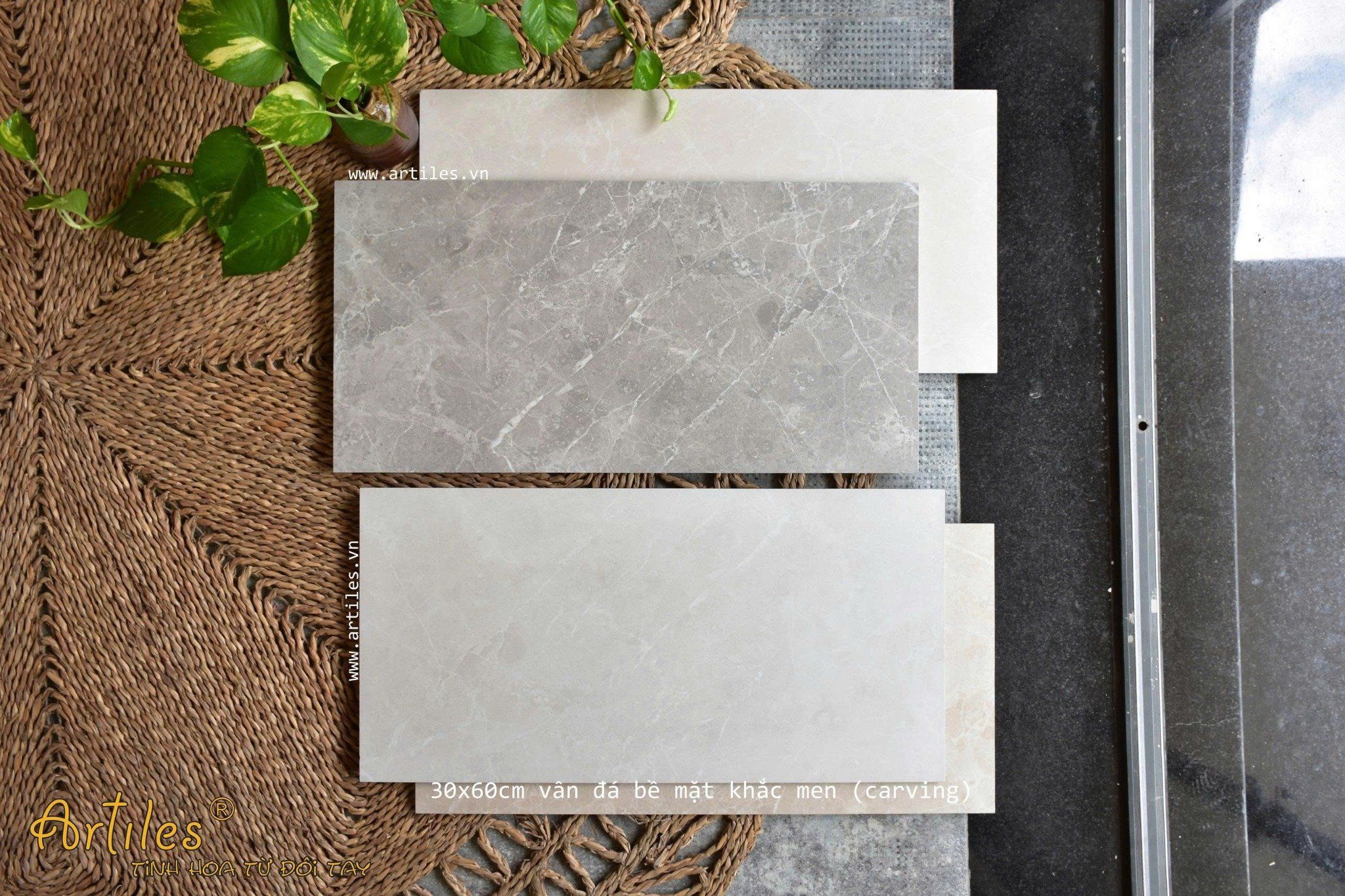 Gạch ốp lát 30x60cm mờ vân đá