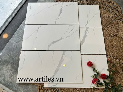  Gạch ốp tường 40x80cm trắng vân xám ArtP01 