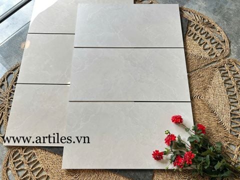  Gạch vân đá màu kem trắng 40x80cm 