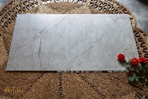  Gạch vân đá màu xám mịn 60x120cm Art90 