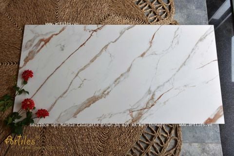  Gạch màu trắng vân vàng mịn baby Art94 