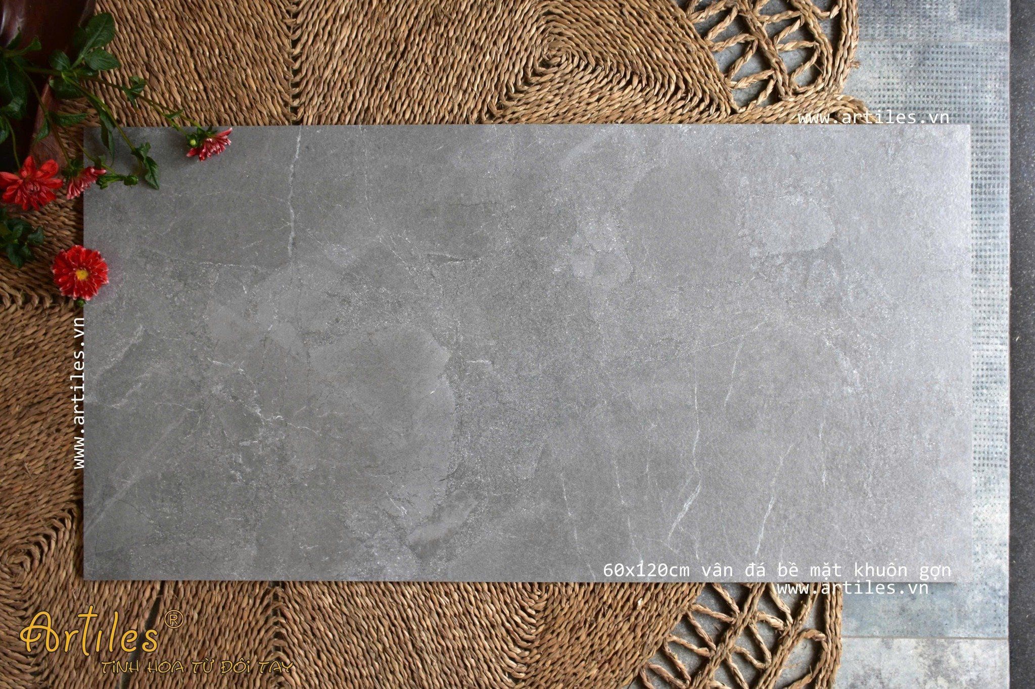 Gạch ốp lát vân đá xám 60x120cm Art701