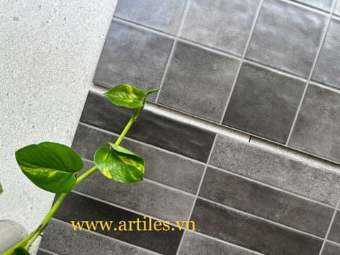  Gạch ốp lát trang trí mix màu xám đen 
