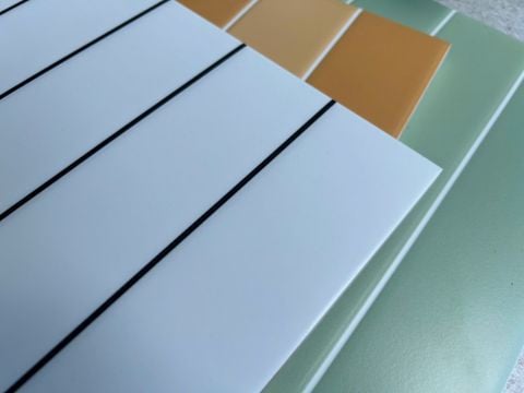  Gạch ốp tường giả gạch thẻ màu trắng mờ 