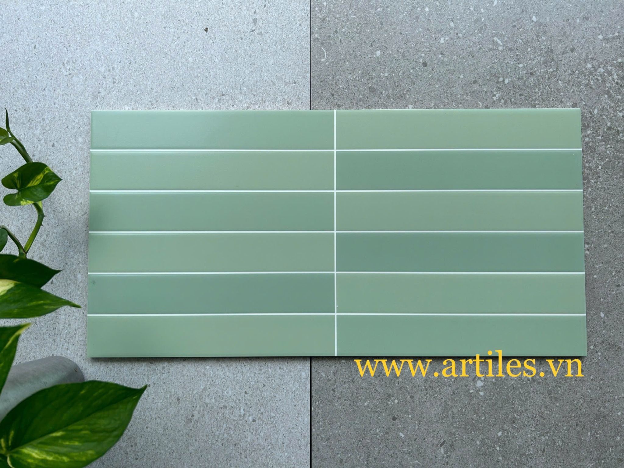 Gạch ốp tường trang trí màu xanh mint