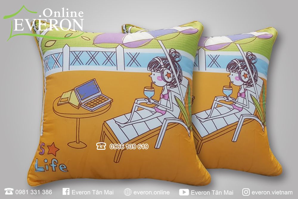 Gối tựa Everon khuyến mại MUSIC AND GIRL
