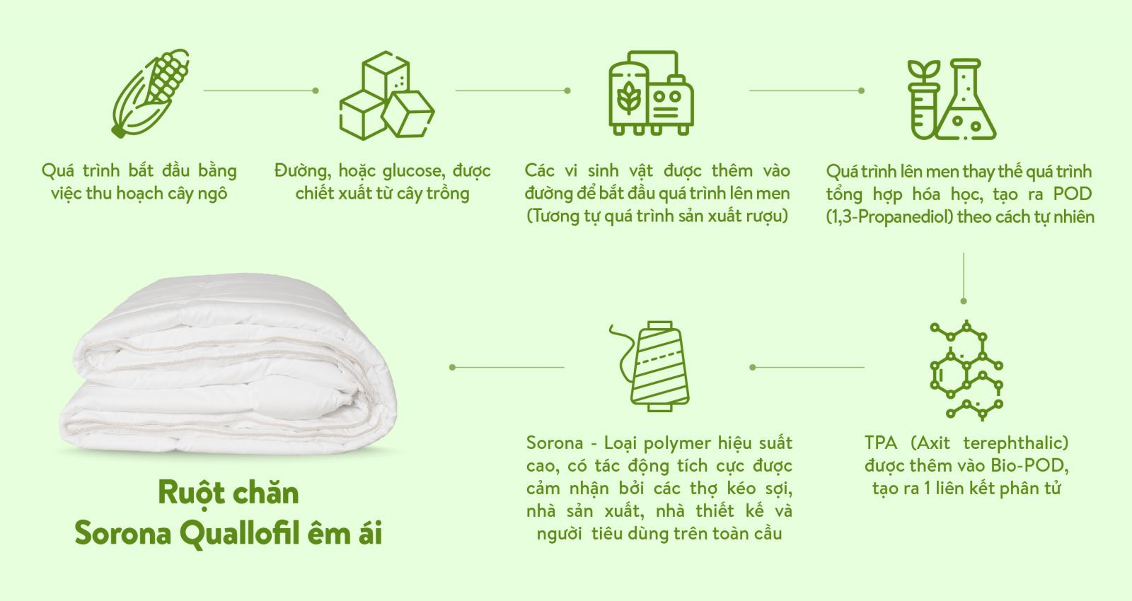 Ruột chăn Everon Sorona Quallofil cao cấp